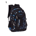 thumbnail image 2 of ruzhgo Sac de Rangement pour Étudiants, Sac d'École Imprimé, Sac à Dos de Randonnée Portable avec Fermeture Éclair, Grande Capacité, Bleu, 2 of 6