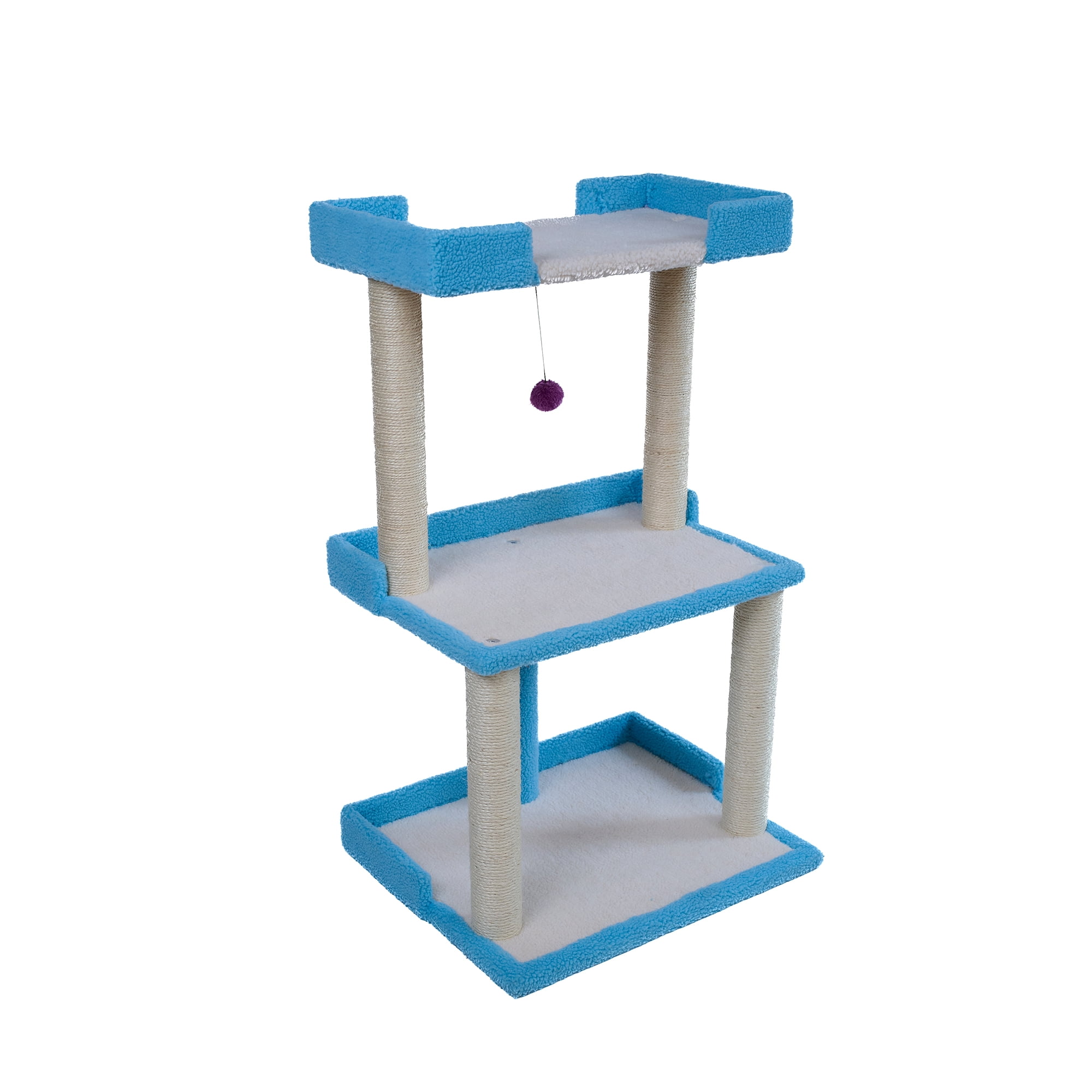 Armarkat Cat Tree for Large Cats: 41" Real Wood Tower with Scratching Posts And Perches (B4109A)