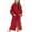Red, variant on HAOTAGS Bathrobe for Teen Girls, Fall Winter Thickened Sleepwear Casual Loungewear Blue 7 Years