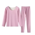 thumbnail image 1 of Jumpingount Ropa interior térmica para mujer, 2 uds., cálida, suave, agradable a la piel, capa base, vestido cálido, ropa de invierno colorida, pintura conjuntos de ropa Rosado XXXL Jumpingount AP013391-05, 1 of 6