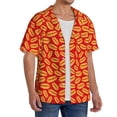thumbnail image 4 of Fotbe A Big Hot Dog print Short Sleeve Button Down Shirts for Men Casual Summer Beach Wrinkle Free Shirt-Medium, 4 of 7