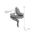 thumbnail image 4 of Bling Jewelry Mens  Vintage Egyptian Wrap Serpent Snake Ring Band Oxidized Sterling Silver, 4 of 4