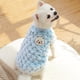 thumbnail image 5 of Chaqueta de plumas de invierno para perro | Chaleco acolchado de dos patas para perros pequeños | Abrigo abrigo cortaviento, forro suave, cierre de cremallera | Rosa, amarillo, azul, rojo, 5 of 7
