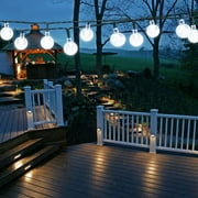 Solar light string lights outdoor light string crystal ball garden terrace trees yard house party decoration LED bubble light 6 meters 30 lights warm white