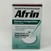 2 Pack - Afrin Severe Congestion Nasal Spray 15 mL