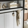 thumbnail image 6 of Luckynote Twin Size Murphy Bed, Metal Foldable Bed Frame with Storage Shelves, Space Saving Design, Gray, 6 of 10