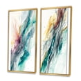 thumbnail image 3 of Designart "Turquoise Revelry - Shades of Blue Celebration III" Abstract Liquid Ink Framed Wall Art Set Of 2 - Modern Blue Gallery Wall Frame Set For Home Decor, 3 of 6