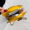 thumbnail image 2 of Bolso de mano de cuero con cremallera para mujer, bolso de ataúd de calabaza, bolsa de dulces de Halloween (amarillo), 2 of 9