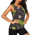 thumbnail image 2 of Fotbe Dinosaur Skeleton Womens Loose Fit Casual Flowy Slim-Fit Tank Tops Athletic Round Neck Trendy Sleeveless Summer Tops for Gym and Yoga-Large, 2 of 7