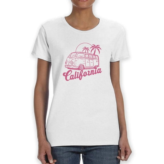 California Bus In The Sunset Women T-Shirt, Female 3X-Large