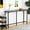 55in, variant on UBesGoo 43" Modern Bar Table, Counter Height Dining Table with Footrest Pub Table for Kitchen Island, Dining Room, Bar, Black