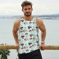 thumbnail image 6 of Picia Cute Pug Dogs Printed Men’s Performance Tank, Men's Workout Tank Top Moisture-Wicking Tank Top Muscle tee, Breathable Workout Shirt-Small, 6 of 7