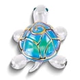 thumbnail image 3 of Glass Baron Tiffany the Turtle Handcrafted Glass Figurine with 22k Gold Trim, 3 of 4