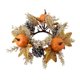 thumbnail image 4 of Candelabro de pilar con forma de anillo para Acción de Gracias, adorno para velas, corona de hojas artificiales, corona de calabaza para granja Naranja, 4 of 9