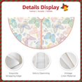 thumbnail image 4 of Daiia Colorful Butterfly Drawing Merry Christmas Tree Skirt , Xmas Large Lace-up Tree Skirt, Santa Snowflakes Rustic Home Decorations New Year Party Farmhouse Decor-30", 4 of 7