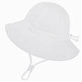 thumbnail image 2 of CAUYDY 1T-4T Todller Sun Hats UPF 50+ 18-24 Months Baby Bucket Hat Girls Boys Protection Hat 6-12 Months Infant Wide Brim Beach Hat with Adjustable Chin Strap (Sizes 1-3 Years,White), 2 of 4