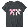 thumbnail image 4 of Ounisa Love Heart Bows Graphic Tees Cute Shirt Women Loose Fit Short Sleeve Top Valentines Shirts, 4 of 5