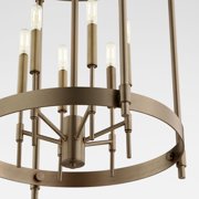 863-6-81-Quorum Lighting-Hamilton - 6 Light Entry Foyer-21 Inches Tall and 24 Inches Wide-Dark Brass Finish -Traditional Installation