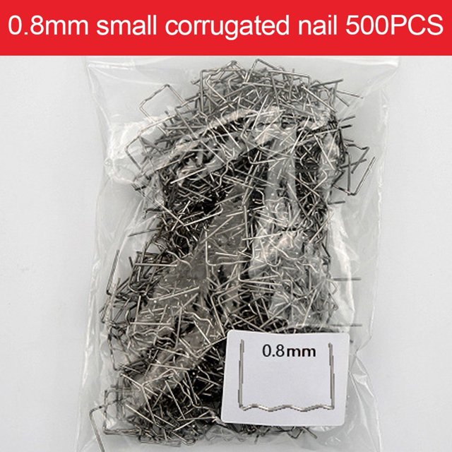 Chendee 500Pcs 0.6/0.8Mm Hot Stapler Staples For Car Bumper Plastic Welder Repair Kit,0.8Mm Flat