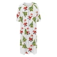 thumbnail image 7 of Long Nightgowns for Women Long Sleeve Sleepshirts Loungewear Casual Sleepwear Loose Sleep Dress with Pockets White C M, 7 of 7