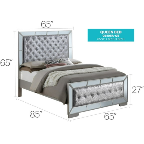 Glory Furniture Hollywood Hills King Bed in Champagne Color