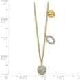 thumbnail image 3 of 14K Yellow Gold Diamond Two Circle And Heart 18 Inch Necklace (18 X 6) Made In India pm4700-010-ya, 3 of 5