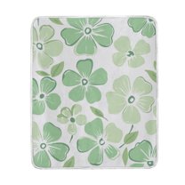 Yayeee Throw Blanket for Couch Soft Warm 50" x 60" Sofa Chair Bed Decoration, Green Floral