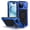 Blue, variant on For iPhone 15 Metal Case, [Built-in Camera Kickstand & Glass Screen Protector] Heavy Duty Protective Rugged Full Body Military Grade Aluminum Magnetic Cover for iPhone 15 6.1"