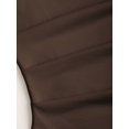 thumbnail image 6 of Brown Womens One Shoulder Ruched Bodycon Mini Dress With Tie Detail, 6 of 6