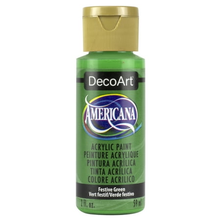 UPC: 0766218011886 | DecoArt Americana Acrylic Paint  2 oz.  Festive Green (Semi-Opaque)