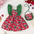 thumbnail image 4 of TAIAOJING Toddler Girls Summer Sleeveless Dress With Watermelon Print Matching Bag 2PCS Outfits Sets Cute 12-18M, 4 of 7