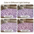 thumbnail image 5 of ODIKA Fluffy Shape Purple Motif Abstract Spotted Tonal Lilac Pink Furry Non-Slip Low Profile for Guest Room, Lounge, Apartment, 5 of 5