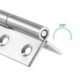 thumbnail image 4 of Unique Bargains Lift Off Hinge Left Handedness Mini Stainless Steel Hinge Slip Joint Small Flag Hinges 75mm Long 50mm Open Width 2pcs, 4 of 5