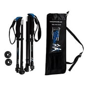 York Nordic Ultralight Folding Walking Poles - Travel Ready - 8.6 oz Each, 15.5 in collapsed, with Rubber Feet, Baskets, and Bag