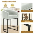 thumbnail image 3 of Bedluxury 26" H Modern Counter Height Bar Stools with Back and Arms, 1 pcs Black Leg&Grey, 3 of 7