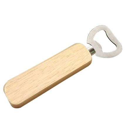 

Ikevan Beer Bottle Opener Solid Wood Handle 420 Stainless Steel Durable Bottle Opener mixed colours One Size