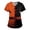 17# Orange, variant on Womens Halloween Scrub Tops Ghost Pumpkin Printed Scrubs V Neck Relaxed Fit Medical Nursing Uniform Short Sleeve With Side Pockets Black 5XL