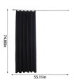 thumbnail image 2 of Xoxingysm Blackout Curtain Panel,Solid Blackout Curtain Panel,Silver Curtains 75 Inch Long Back Tab and Rod Pocket Panels 2 Panels Curtains for Living Room Room Darkening Curtains, 2 of 8