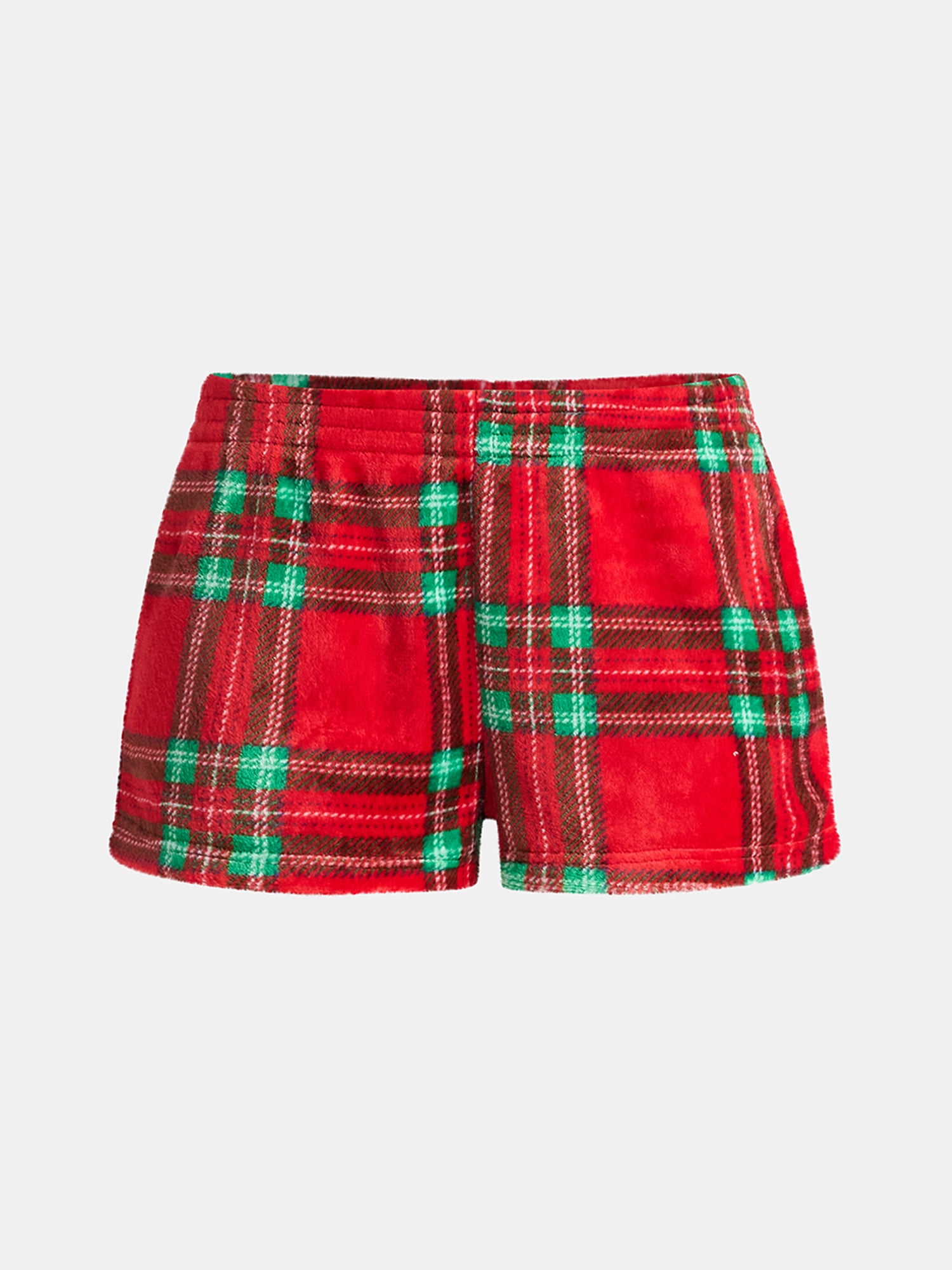 No Boundaries Pull-On Printed Plush Shorts, 2'' Inseam, Women's