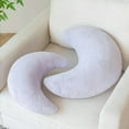 thumbnail image 2 of SUSIELADY Plush Moon Pillow, Soft and Cozy Crescent Moon Shaped Stuffed Cushion for Kids and Adults, Decor Pillow for Bed Couch Sofa Bedroom Living Room, 11.81" x 9.84", Purple, 2 of 7