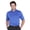 Klein Blue/White, variant on Monterey Club Men's West Tonal Stripe Texture Golf Polo Shirt #1631