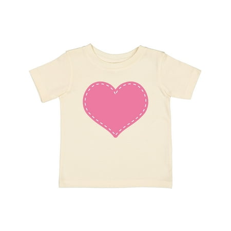 

Inktastic Pink Heart (Stitch Border) Gift Baby Girl T-Shirt