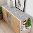 thumbnail image 4 of Grey Christmas Table Runner 48 Inches Long Farmhouse Dress Scarves, Snowman Xmas Tree Ball Snowflake Dining Tablerunner for Coffee Table/Kitchen Island/Party Décor, 13" x 48", 4 of 8