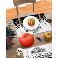 thumbnail image 6 of Halloween Placemats Set of 6 Happy Halloween Grimace Pumpkin Place Mats Fall Placemat Horror Black Bats Table Mats for Dining Kitchen Table Holiday Dinner Party Home Decorations 13x19 Inch, 6 of 8