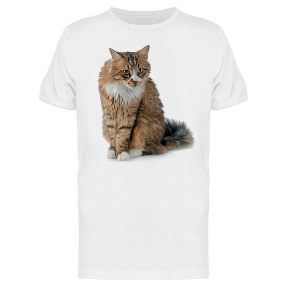 Watchful Norwegian Cat T-Shirt Men -Image by Shutterstock, Male Large