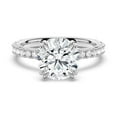 thumbnail image 5 of ESTE ORIGIN 2Ct Round Cut Lab-Grown Diamond Engagement Ring Set – Pavé Bridal Wedding Ring Set in 14K White Gold for Her US 4.5, 5 of 8