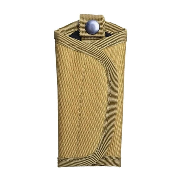 Llavero silencioso, bolsa de transporte para llaves, riñonera multifunción, bolsa de llaves plegable para deportes al aire libre, ciclismo, mochilero Amarillo