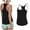 #424 Black, variant on Women Round Neck Racer Back Tank, Active Long Tank for Gym Workout, Moist Wicking Lightweight Tank,Black,L