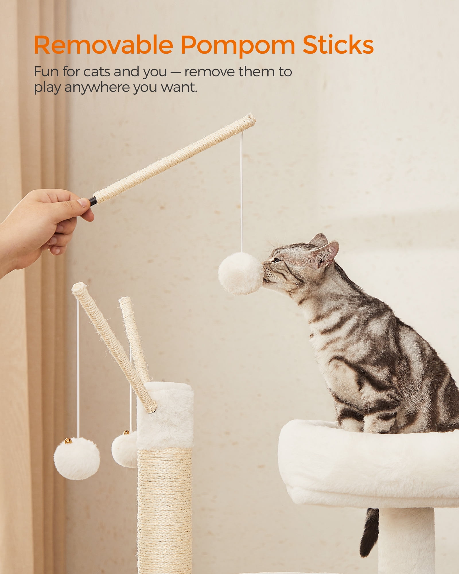 WoodyWonders 2-in-1 Cat Tree with Litter Box Enclosure - Modern Cat Condo with Scratching Posts, Rustic Brown