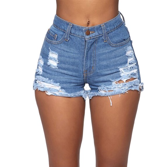 adviicd Short Women Pants Jeans plus Size Womens Juniors Jean Shorts Frayed Hem Ripped Denim Shorts Jeans Black for Women Elastic Waist Pants